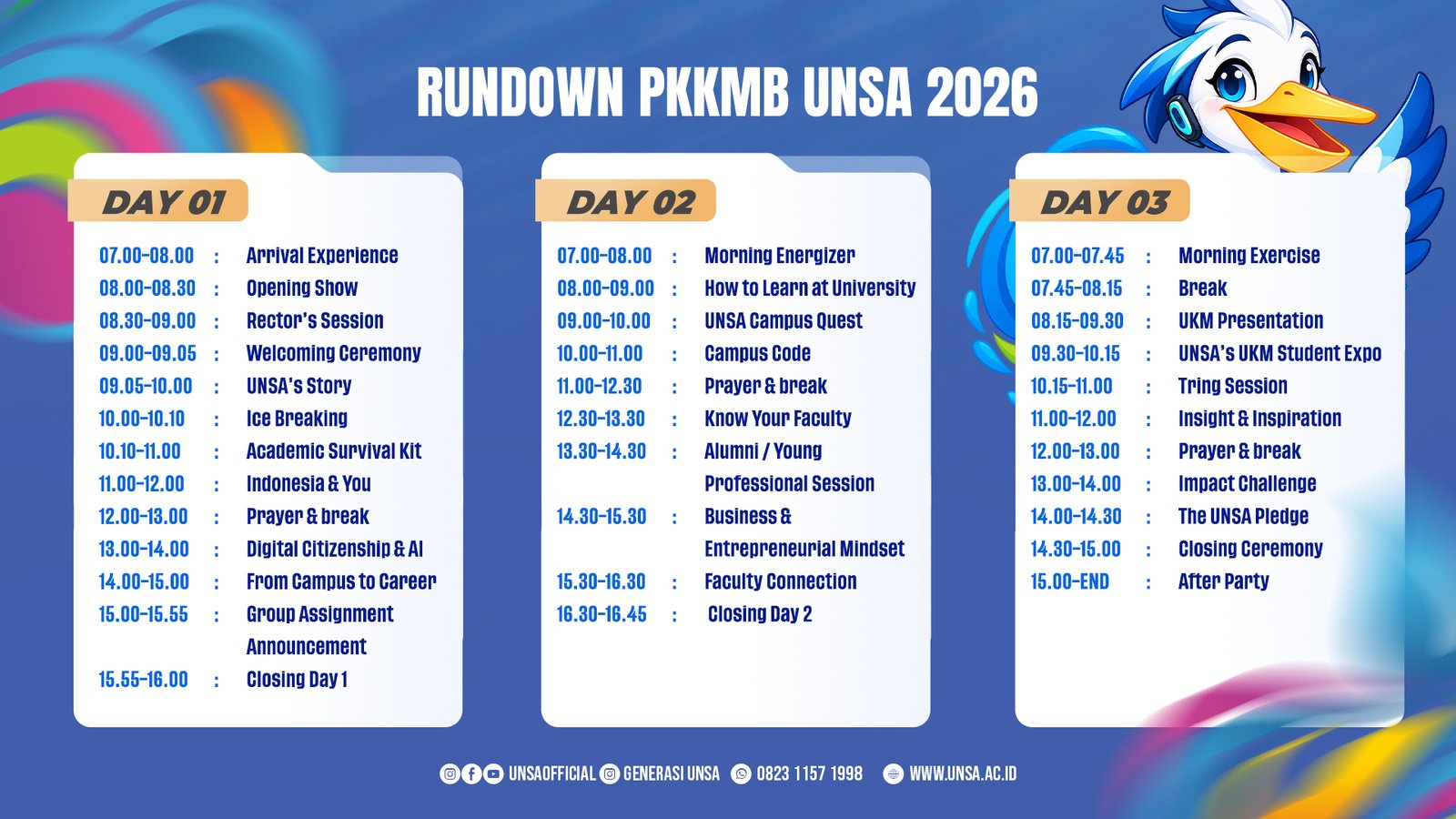 📢 RUNDOWN SUDAH READY! 🎉
