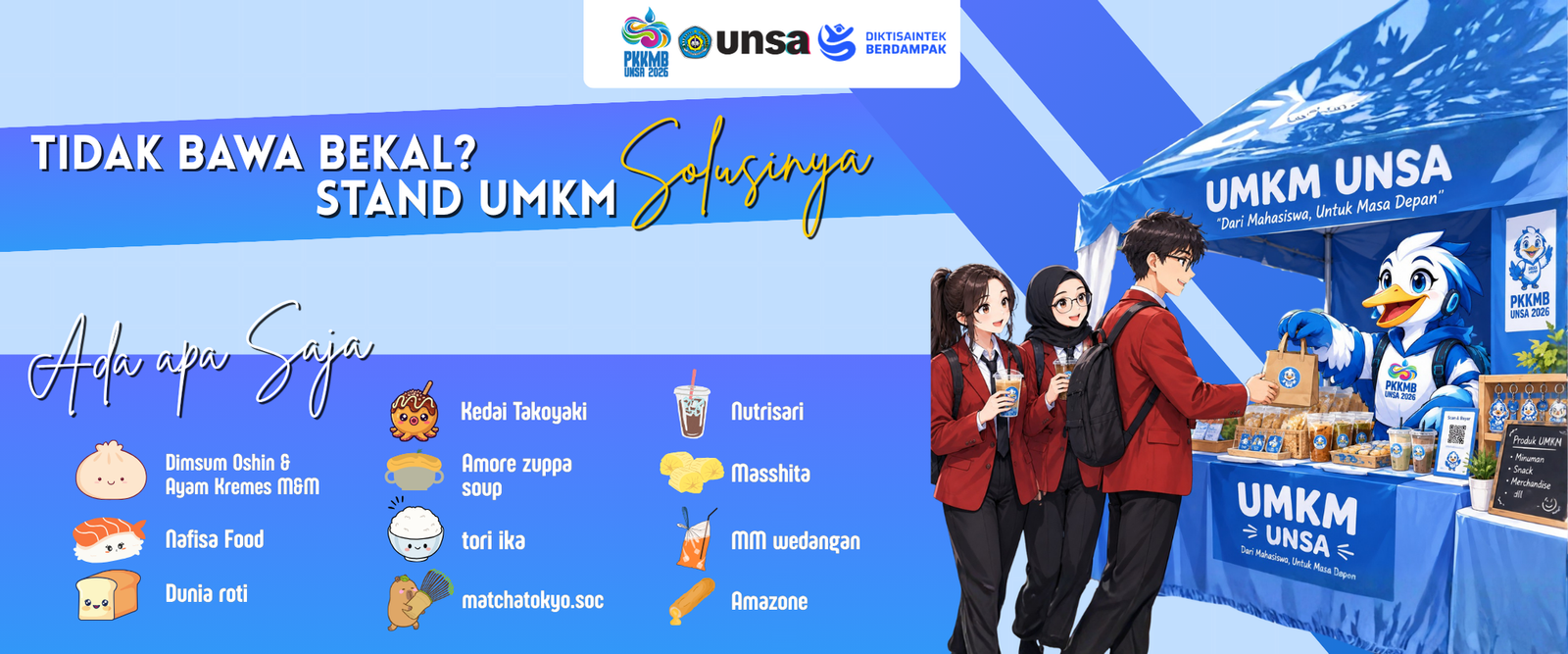 List UMKM yang bisa kamu beli selama PKKMB 2026